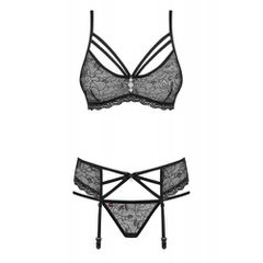 Obsessive Seductive 3 pcs Lingerie Set Black-thumb-5