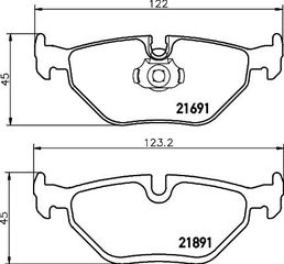 ΤΑΚΑΚΙΑ ΠΙΣΩ MINTEX BMW  MDB1879               MDB1879 1163395 2157591 2157592 34211163395 34212157591 34212157592 34216761281 6761281