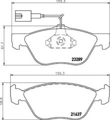 ΤΑΚΑΚΙΑ MINTEX FIAT - LANCIA - ALFA ROME  MDB2068               MDB2068 6001073148 7087050 71752295 71752995 71772208 77362193 77362202 77362222 77362231 77362331 77362683 9947955 9948095 9948334 9948