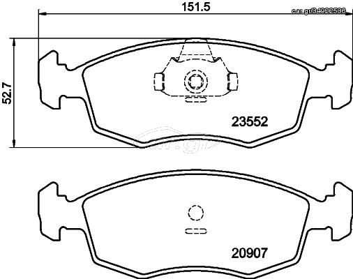 ΤΑΚΑΚΙΑ ΕΜΠΡΟΣ FIAT PUNTO DOBLO STRADA  MDB2076               MDB2076 71738151 71738152 71752592 71770961 77362177 77362178 77362180 9948131 9949125 71738151 77362178 71738151 77362178