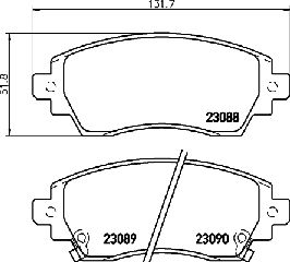 ΤΑΚΑΚΙΑ ΕΜΠΡΟΣ TOYOTA COROLLA 97-02  MDB2173               MDB2173 0446502030 0446502140 04465YZZBE