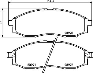 ΤΑΚΑΚΙΑ ΕΜΠΡΟΣ NISSAN NAVARA NP300 D22 D  MDB2180               MDB2180 4106072025 410607Z025 410607Z026 41060VK190 D1060VK100 D1060VK10B D1060VK190