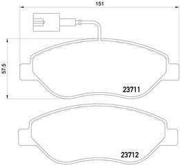 ΤΑΚΑΚΙΑ ΕΜΠΡΟΣ ALFA ROMEO MITO FIAT BRAV  MDB2241               MDB2241 77362093 77362196 77364589 77365188 9949279 77362196 77365188 77362196