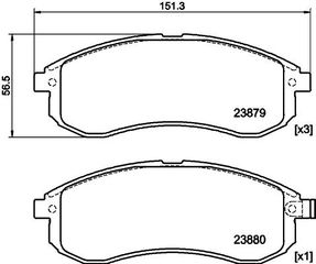 ΤΑΚΑΚΙΑ ΕΜΠΡΟΣ MITSUBISHI L200  MDB2252               MDB2252 DBP511126 MN102622 MN105622 MR527564 MR977365