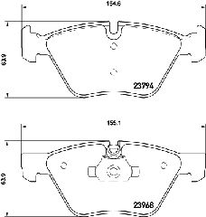 ΤΑΚΑΚΙΑ ΕΜΠΡΟΣ BMW 3-5 (E90,E93),X1 E84  MDB2692               MDB2692 2288875 2288876 2288878 2288879 2288880 34112288875 34112288876 34112288878 34112288879 34112288880 34116769099 34116769100 34116