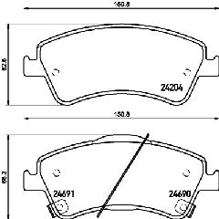 ΤΑΚΑΚΙΑ ΕΜΠΡΟΣ TOYOTA AURIS 2.0 D4D 07-  MDB2933               MDB2933 0446502190 0446502280