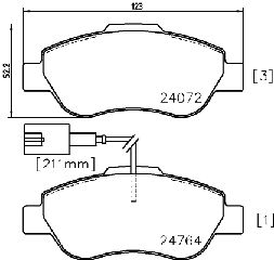 ΤΑΚΑΚΙΑ ΕΜΠΡΟΣ FIAT 500 DIESEL 2007 PAND PANDA (169) 1.4 8V MDB3019               MDB3019 1559697 1731171 1736937 9S512K021A 9S512K021AA BS512K021AA ME9S5J2K021AA 6001073130 71770058 71773151 77364636