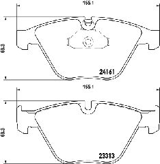 ΤΑΚΑΚΙΑ ΕΜΠΡΟΣ BMW 3 (E90,E92,E93), X1 (E90,E92,E93),X1 (E84) Ζ4 (E89) MDB3133 2288870 2288871 2288873 34112288870 34112288871 34112288873 34116776161 34116783542 34116790760 34116794917 34116794920 6