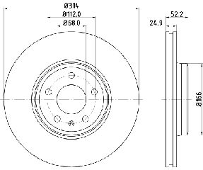 ΔΙΣΚΟΠΛΑΚΑ ΕΜΠ AUDI A4 A5 8K VW GROUP  8K0615301             MDC2200C 8WD615301 L8KD615301 L8WD615301 8K0098301F 8K0615301 8W0615301G 8W0615301T 8K0615301 8K0615301T 8W0615301G 8W0615301T L8K0615301 8