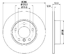 ΔΙΣΚΟΠΛΑΚΑ ΕΜΠΡΟΣ BMW Ε36 90-00  Φ286  34111160673           MDC622 1160673 1160979 34111160673 34111160979 34116757750 34116757751 6757750 6757751