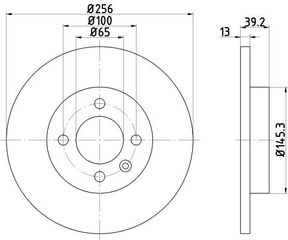 ΔΙΣΚΟΠΛΑΚΑ ΕΜΠΡΟΣ VW CADDY II GOLF 2, 3  357615301             MDC731 A113501075 A116GN3501075 L357615301 357615301 357615301 357615301 357615301