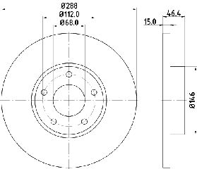 ΔΙΣΚΟΠΛΑΚΑ ΕΜΠΡΟΣ AUDI 100 A4 A6 VOLVO94  4A0615301B            MDC770 4A0615301B 4A0615301B 4A0615301B 4A0615301B