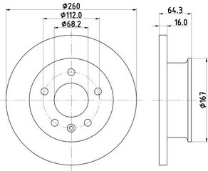 ΔΙΣΚΟΠΛΑΚΑ ΕΜΠΡΟΣ VW TRANSPORTER Τ4  701615301C            MDC912 701615301 701615301C 701615301 701615301C 701615301 701615301C 701615301 701615301C