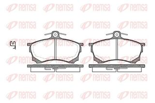 Σετ τακάκια, Εμπρος MITSUBISHI REMSA  2308001               058200 DBP511116 MR249240 MR290240 MR389519 MR407944 MZ690333 X3511004