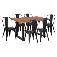 ΣΕΤ ΤΡΑΠΕΖΑΡΙΑΣ 7ΤΜΧ ΚΑΡΕΚΛΕΣ MELITA ΚΑΙ ΤΡΑΠΕΖΙ ΜΑΣΙΦ 140Χ80Χ77 HM11401