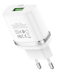 Φορτιστής quick charger  Hoco USB Λευκό (C12Q Smart)