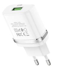 Φορτιστής quick charger Hoco USB Λευκό (C12Q Smart)