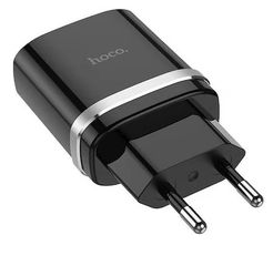 Φορτιστής quick charger Hoco USB Μαύρο (C12Q Smart)
