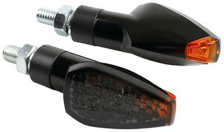 TUAREG ΦΛΑΣ LED ΜΟΤΟ 12V (ΜΑΥΡΟ - 65 Χ 26 mm) - 2 ΤΕΜ.