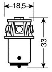 ΛΑΜΠΑΚΙ P21W 12V BA15s HYPER-LED18-thumb-2