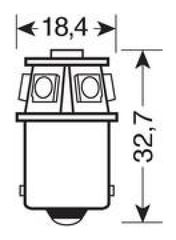 R5W 24/28V BA15s HYPER-LED18 ΛΕΥΚΟ-thumb-2