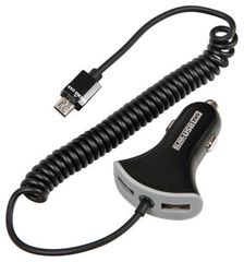 ΦΟΡΤΙΣΤΗΣ ΑΝΑΠΤΗΡΑ ΔΙΠΛΟΣ SLIM USB EVO ME ΚΑΛΩΔΙΟ 12/24V 2400mA