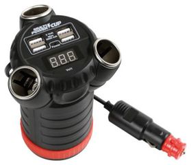 ΑΝΤΑΠΤΟΡΑΣ ΑΝΑΠΤΗΡΑ 12/24/36V ΤΡΙΠΛΟΣ ΜΕ 4 USB+ΒΟΛΤΟΜΕΤΡΟ MULTI POWER CUP ΜΕ ΚΑΛΩΔΙΟ 80cm
