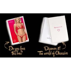Obsessive Charming Bra Set Red-thumb-4