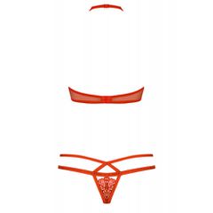 Obsessive Charming Bra Set Red-thumb-3