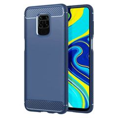 Θήκη Carbon Flexible TPU για Xiaomi Redmi Note 9 - μπλέ
