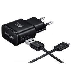 Φορτιστής τοίχου Samsung Fast Charge 15W με αποσπώμενο καλώδιο USB-A σε USB-C - Μαύρο