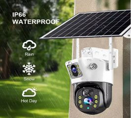 Ηλιακή διπλής κάμερα με κάρτα SIM, κάμερα IP εξωτερική,