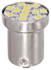 R5W 24/28V BA15s HYPER-LED12 120lm ΛΕΥΚΟ ΔΙΑΘΛΑΣΗΣ 1SMDx3chips (ΜΟΝΟΠΟΛΙΚΟ-ΦΟΥΝΤΟΥΚΙ) BLISTER 1ΤΕΜ.