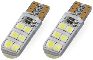 T10 ΛΑΜΠΑΚΙ STANDARD LED SILCA 12V - 1,5W - 5600K - 12LED (ΛΕΥΚΟ/ΨΥΧΡΟ) AMiO - 2 ΤΕΜ.