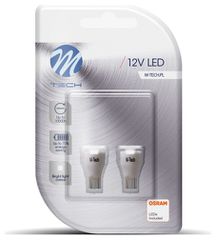 W16W 12V W2,1x9,5d 7xSMD2835 LED OSRAM ΛΕΥΚΟ BLISTER 2ΤΕΜ. M-TECH