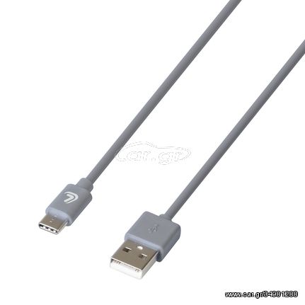 ΚΑΛΩΔΙΟ ΦΟΡΤΙΣΗΣ ΚΑΙ ΣΥΓΧΡΟΝΙΣΜΟΥ 100 cm USB TYPE C ESSENTIALS LINE (ΓΚΡΙ)