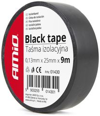 ΜΟΝΩΤΙΚΗ ΤΑΙΝΙΑ ΜΑΥΡΗ 25MM - 9M AMiO - 1 ΤΕΜ.
