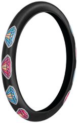 ΚΑΛΥΜΜΑ ΤΙΜΟΝΙΟΥ SKIN-COVER DIAMONT (ΔΙΑΜΑΝΤΙΑ) 35/37cm (S) ΜΑΥΡΟ ΕΛΑΣΤΙΚΟ ΠΟΛΥΕΣΤΕΡΙΚΟ 2mm ΠΑΧΟΣ