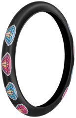 ΚΑΛΥΜΜΑ ΤΙΜΟΝΙΟΥ SKIN-COVER DIAMOND (ΔΙΑΜΑΝΤΙΑ) 38/40cm (M) ΜΑΥΡΟ ΕΛΑΣΤΙΚΟ ΠΟΛΥΕΣΤΕΡΙΚΟ 2mm ΠΑΧΟΣ