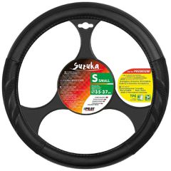 ΚΑΛΥΜΜΑ ΤΙΜΟΝΙΟΥ SUZUKA (S) 35/37cm ΔΕΡΜΑΤΙΝΗ ΜΑΥΡΟ ΑΟΣΜΟ ECO-FRIENDLY
