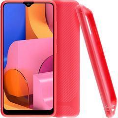 VOLTE-TEL ΘΗΚΗ SAMSUNG A20s A207 6.5" CARBON RUGGED CAMERA PROTECTIVE RED