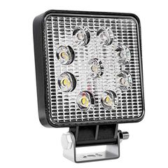 Προβολέας εργασίας 9led τετράγωνος 110mmx110mm 35w flat 9-36v awl07 02421 Amio