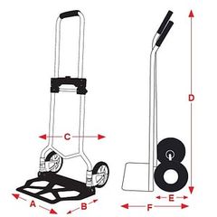 Καρότσι πτυσόμενο μεταφοράς 90 Kg EXPRESS 631421 με τροχούς TPR ( 631421 )-thumb-1