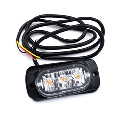 Έγχρωμο ΚIT 3 LED  Strobe light Προειδοποιητική  Λυχνία 12V-24V Μπλέ