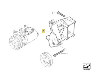 BMW E46 E39 E36 E85 E38 Βάση έδρασης συμπιεστή 64551432237-thumb-11