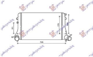 VW GOLF VI 08-13 , VW NEW BEETLE 11-16 , VW NEW BEETLE 16- , VW JETTA 05-10 ΨΥΓΕΙΟ INTERCOOLER 2.0TDi(615x398x32)CJAA 138PS