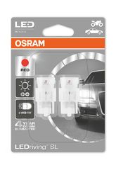 OSRAM W21W 12V 3W (21W) W3x16d LedRiving Red (7706R-02B) 2τμχ