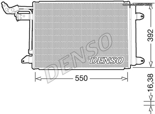 Συμπυκνωτής, σύστ. κλιματισμού DENSO DCN32032 Audi A3 2000cc TDI 163ps 2006-2008 (1K0820411AC,1K0820411AH,1K0820411AJ,1K0820411AK,1K0820411E)