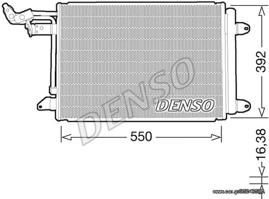 Συμπυκνωτής, σύστ. κλιματισμού DENSO DCN32032 Audi A3 2000cc TDI 16Valves 140ps 2003-2012 (1K0820411AC,1K0820411AH,1K0820411AJ,1K0820411AK,1K0820411E)