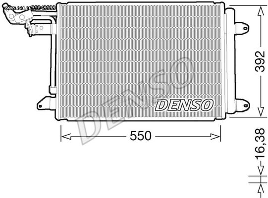 Συμπυκνωτής, σύστ. κλιματισμού DENSO DCN32032 Audi A3 2000cc S3 Quattro 265ps 2006-2012 (1K0820411AC,1K0820411AH,1K0820411AJ,1K0820411AK,1K0820411E)